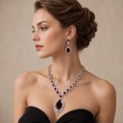 Pigeon Blood Pave Lucky Earrings
