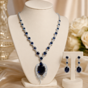 Limited Edition | Wings of Midnight Light Sapphire Pave Set, For Those Who Shine On Their Own - Image 2