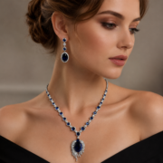 Limited Edition | Wings of Midnight Light Sapphire Pave Set, For Those Who Shine On Their Own - Image 4