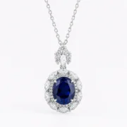 Deep Sea Tear Royal Blue Diana Style Necklace
