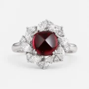 Garnet Grace natural garnet statement ring with a 3.32ct center stone
