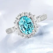 Sky Paradise Paraiba Diana Style Ring - Image 4