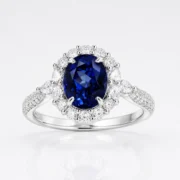 Royal Blue Halo Ring - Image 2