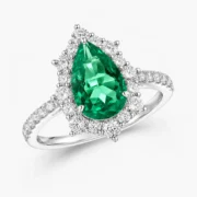Emerald Teardrop Ring - Image 4