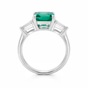 Emerald Realm Emerald-Cut Three-Stone Ring - Image 3
