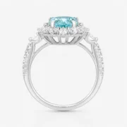 Sky Paradise Paraiba Diana Style Ring - Image 3