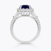 Royal Blue Halo Ring - Image 3