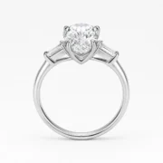 3ct Pear Cut Teardrop Lab-Grown Diamond Ring - Image 3