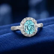 Sky Paradise Paraiba Diana Style Ring - Image 2