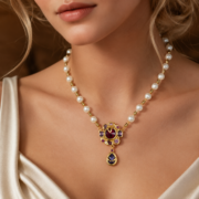Amethyst Prologue · Court Carved Pearl Choker - Image 3