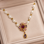 Amethyst Prologue · Court Carved Pearl Choker - Image 2