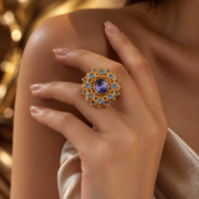 Violet Dusk Filigree Ring - Image 3