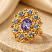 Violet Dusk Filigree Ring - Image 2