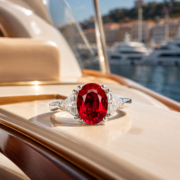 Crimson Devotion Ruby Three-Stone Ring - Image 2