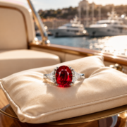 Crimson Devotion Ruby Three-Stone Ring - Image 3