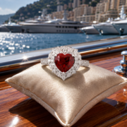 Heart's Promise Ruby Halo Ring - Image 6