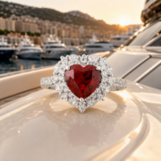 Heart's Promise Ruby Halo Ring - Image 3
