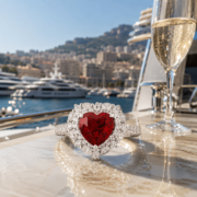 Heart's Promise Ruby Halo Ring - Image 2