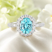 Sky Paradise Paraiba Diana Style Ring - Image 6