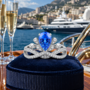Blue Crown Cobalt Spinel Tiara Ring