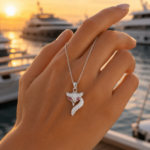 Fox Gaze S925 Sterling Silver Pavé Necklace