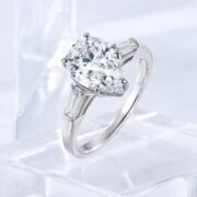 3ct Pear Cut Teardrop Lab-Grown Diamond Ring - Image 5