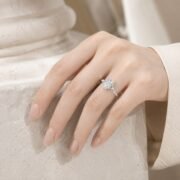 3ct Pear Cut Teardrop Lab-Grown Diamond Ring - Image 4