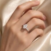 3ct Pear Cut Teardrop Lab-Grown Diamond Ring - Image 2