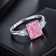 2CT Radiant Cut CZ Ring - Image 2
