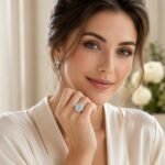 Paraiba Glow 4.198CT Lab-Grown Paraiba Halo Ring
