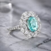 Paraiba Glow 4.198CT Lab-Grown Paraiba Halo Ring - Image 4