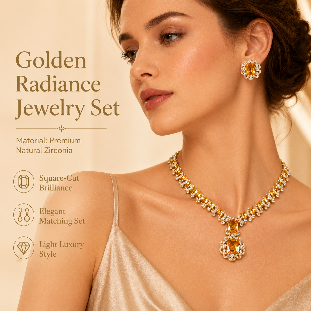 ChatGPT Image 2026年7月6日 21_06_56 (2) Luxury Vintage Cubic Zirconia Necklace Earrings Set 4 Colors Wedding Evening Jewelry - Image 1