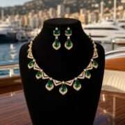 Imperial Cascade 4-Color Zirconia Necklace & Earrings Set - Image 10