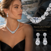 4-Color Oval Natural Zircon Jewelry Set, Gold & Silver Plated Diamond-Cut Sparkle, Affordable Diamond-Like Radiance for Weddings, Galas, Self-Rewards & All Life Milestones - Image 6