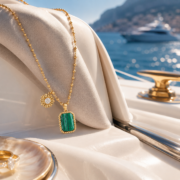 Sunny Good Fortune at Your Neck: Malachite Square Pendant Necklace, Wear Protection & Warmth Close to Your Heart - Image 4