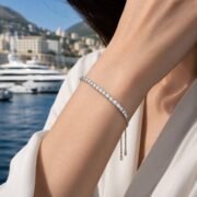Galaxy Half Circle Adjustable Moissanite Tennis Bracelet