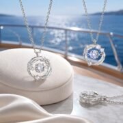 Laurel Wisp Dancing Moissanite Necklace (3 Colors Available) - Image 2