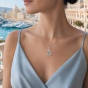 Infinity Loop Moebius Moissanite Clavicle Necklace - Image 4