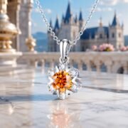 Snowflake Bloom Moissanite Necklace (3 Colors Available) - Image 7