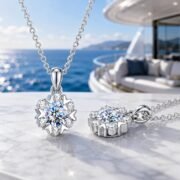 Snowflake Bloom Moissanite Necklace (3 Colors Available) - Image 2