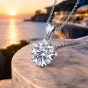 Snowflake Bloom Moissanite Necklace (3 Colors Available) - Image 3