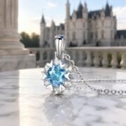 Snowflake Bloom Moissanite Necklace (3 Colors Available) - Image 5