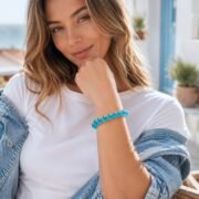 Azure Voice Natural Amazonite Single-Loop Bracelet (3 Sizes Available) - Image 3