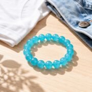 Azure Voice Natural Amazonite Single-Loop Bracelet (3 Sizes Available) - Image 5