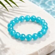 Azure Voice Natural Amazonite Single-Loop Bracelet (3 Sizes Available) - Image 4