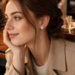 Rectangular Halo Moissanite Stud Earrings (2 Cuts Available)