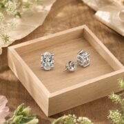 Oval Solitaire Moissanite Four-Prong Stud Earrings - Image 5