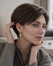 Morning Dew Halo Moissanite Teardrop Hook Earrings - Image 5