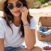 Sea Whisper Natural Aquamarine Single-Loop Bracelet (3 Sizes Available)