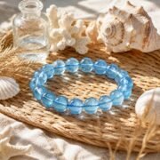 Sea Whisper Natural Aquamarine Single-Loop Bracelet (3 Sizes Available) - Image 2